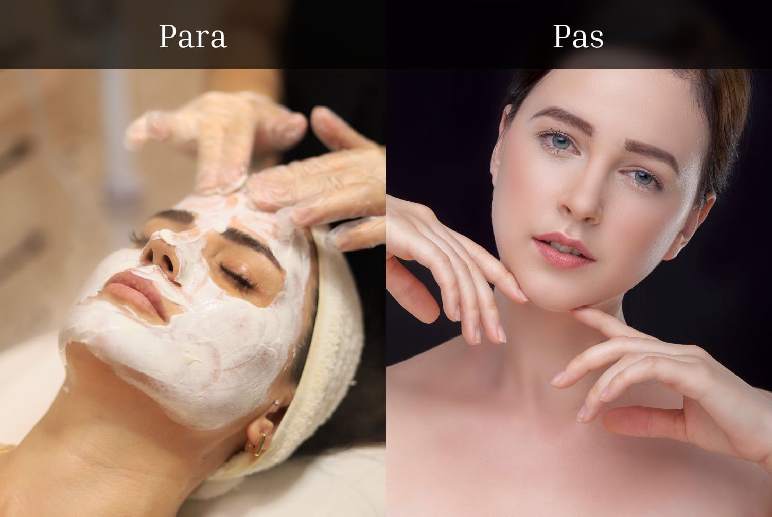 Para dhe pas: maskë pastruese në fytyrë dhe lëkura pas trajtimit